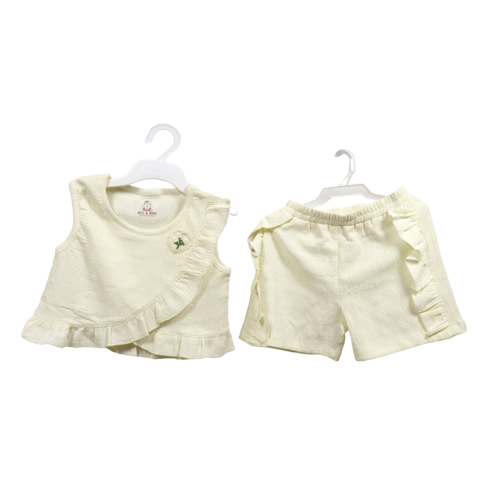 Girls Ruffle Top & Shorts Set