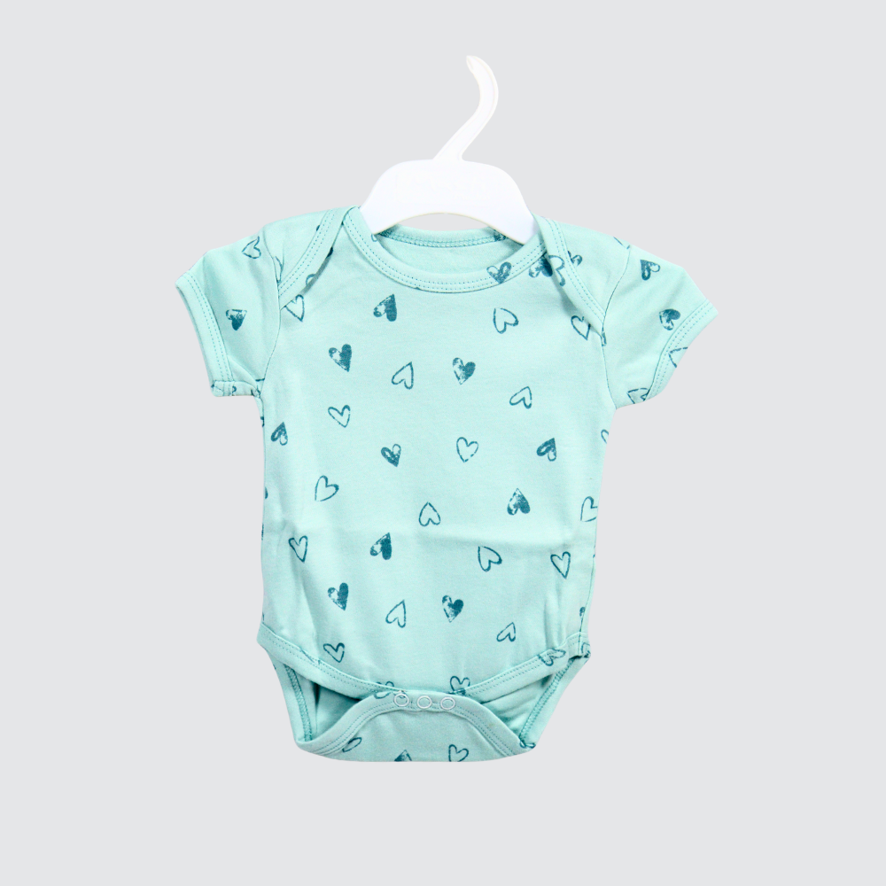 Heart Print Baby Romper Alternate View