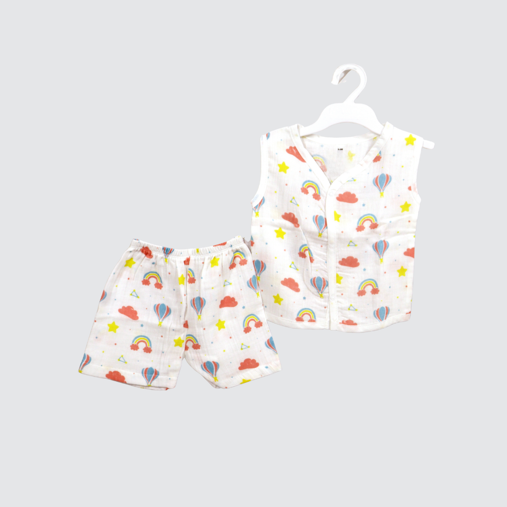 Hot Air Balloon Muslin Sleeveless Set