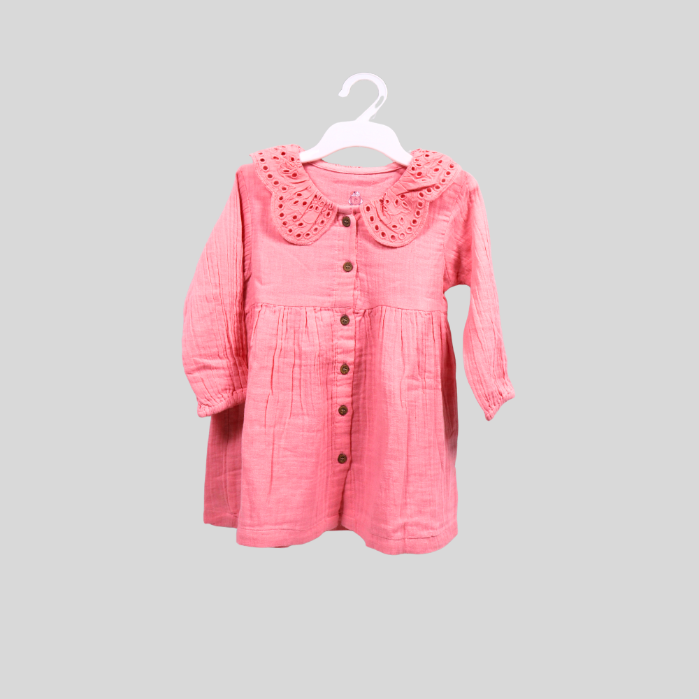 Baby Girls Rosy Peter Pan Collar Dress
