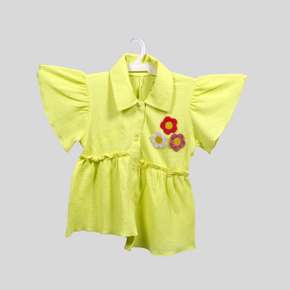 Baby Girls Sunshine Flutter Sleeve Tunic Top