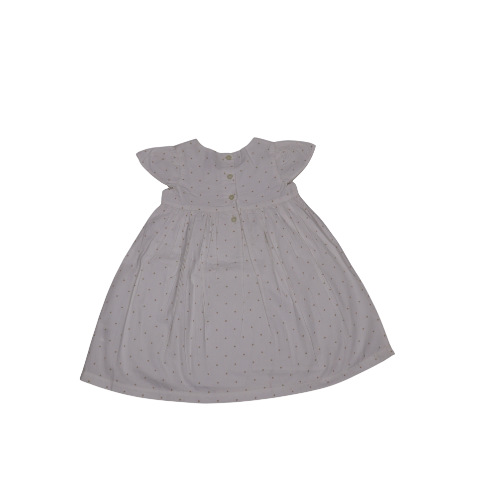Girls Polka Dot Flutter-Sleeve Dress